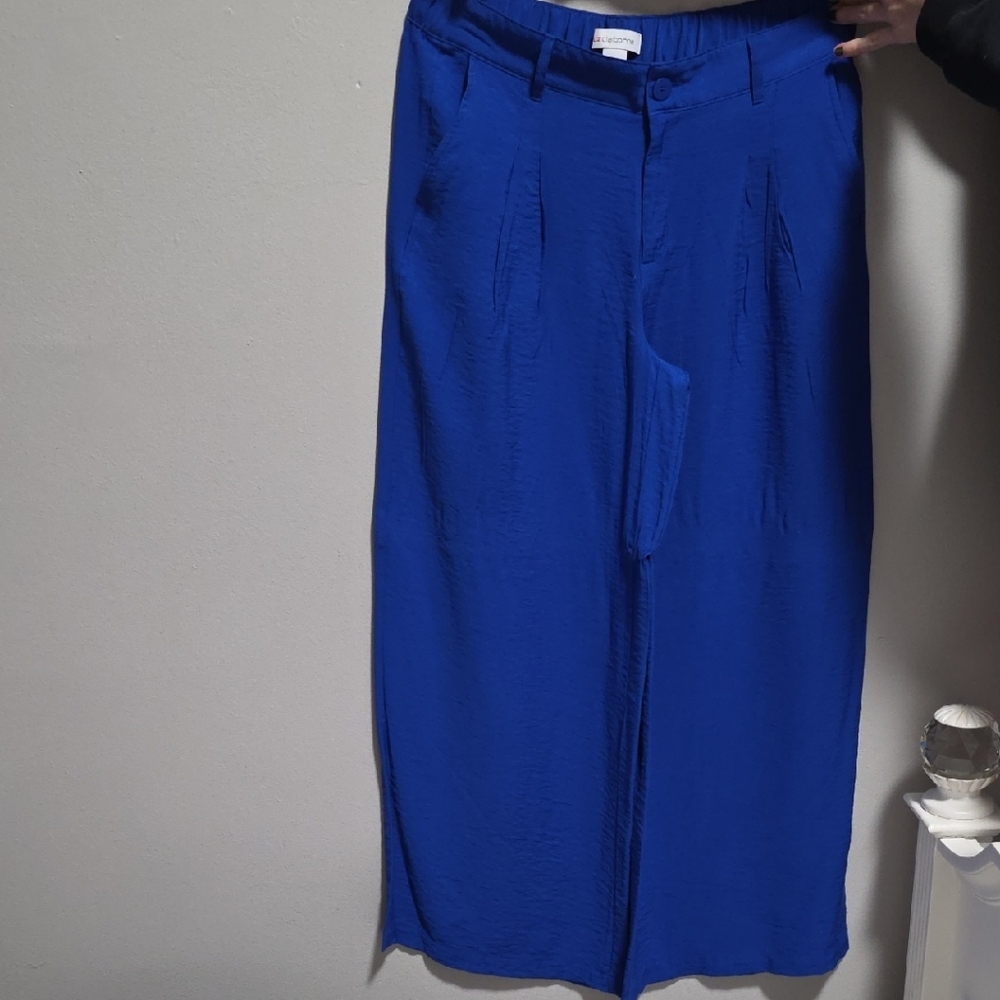 Liz Claiborne Royal Blue Wide Leg Pants